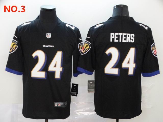 Men's Baltimore Ravens 24 Marcus Peters Jersey NO.3;